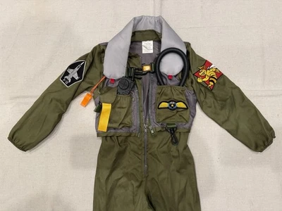 Niños Militar Fuerza Aérea Luchador Piloto Mono Top Gun Halloween Disfraz Talla 5-6 Foto 1 de 4