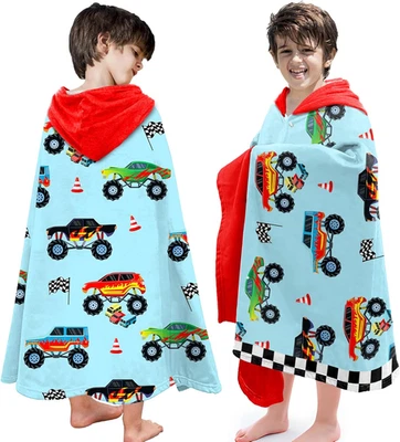 Toallas con capucha para niños - Toalla de playa para niños pequeños monstruos - Súper absorbente y de secado rápido Foto 1 de 4