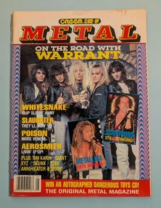 Creem Close-Up Metal Magazine - 1990 - Warrant Metallica Skid Row Poster - *Read - Picture 1 of 15