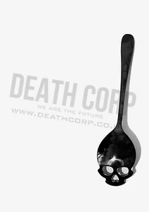 Schädellöffel SCHWARZE EDITION gruseliger Geisterkaffee Gothic schwarz Halloween Tod - Bild 1 von 4
