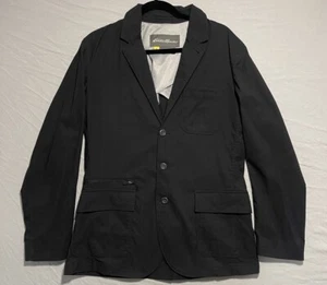 Eddie Bauer Jacket Mens Sz 38 Black Travex Outdoors Voyager Travel Blazer - Picture 1 of 10