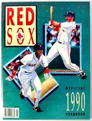 Boston Red Sox 1990 Yearbook, Ellis Burks, Mike Greenwell - Image 1 of 4