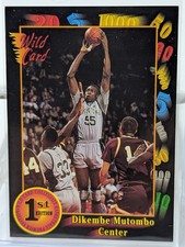 1991 Wild Card #5 Dikembe Mutombo Georgetown Hoyas Basketball Card