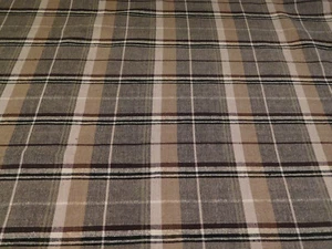 Robt Allen 70% SILK 30% cotton PLAID drapery curtain fabric 54" India BTY CAFE - Bild 1 von 2