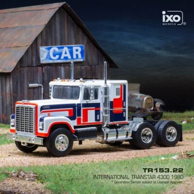 IXO 1/43 1980 INTERNATIONAL TRANSTAR 4300 TRUCK/CAB/TRACTOR WHITE AND RED TR153 — 第 1/3 张图片