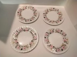 Minton "Rose Garland" Fine Bone China England Four 8" Salad Plates - Picture 1 of 9