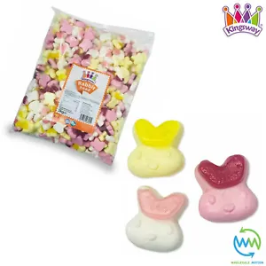 Easter RABBIT HEAD Sweets KINGSWAY Gummy BUNNY Heads JELLY Candy PICK N MIX Bag - Picture 1 of 4
