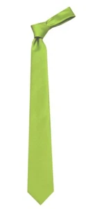 Boy's - Lime Green Solid Satin Necktie for School Weddings Formals - NWT - Picture 1 of 2