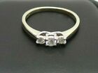 14k Wg / Plat Past Present Future Diamond Ring .20 Tcw Sz 7 G114940 2.56 Grams 