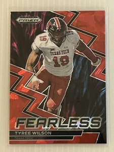 2023 Panini Prizm Draft Picks - Fearless Red Ice Prizm #F-4 Tyree Wilson (RC) - Picture 1 of 2
