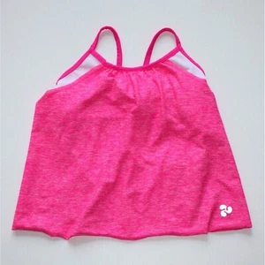 Triple Flip Boutique Girl's Pink Power Tank Top for Dance Yoga Gymnastics size 8 - Picture 1 of 2