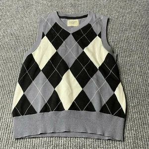 Old Navy Youth Size Small (6/7) Gray Sleeveless V Neck Pullover Vest Sweater - Picture 1 of 5