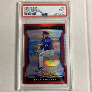 2009 Finest Red Refractor Zack Greinke 5/25 PSA 9 PS - Bild 1 von 3
