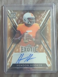 Hendon Hooker 2023 Leaf Exotic Deer Parallel 5/6 Jersey Number Match!!!