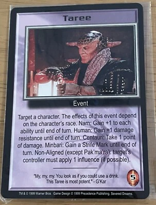 Babylon 5 Severed Dreams Box Topper Card. Taree 1999 - Image 1 of 2