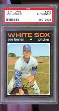 1971 Topps #345 Joe Horlen Chicago White Sox PSA AUTHENTIC Graded Baseball Card