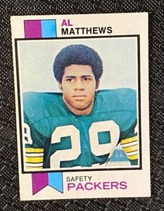 1973 Topps football Rookie Card 143 Al Matthews - Green Bay Packers RC