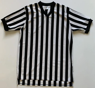 Camisa McDavid REFEREE para hombre talla XL blanco y negro para árbitro de fútbol de baloncesto Foto 1 de 4