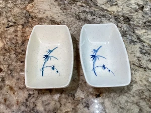 Vintage Thunder Group Blue Bamboo 2 oz piatti salsa 2 ad un prezzo! - Foto 1 di 4