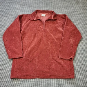 Newlyn Fisherman's Smocks Smock Herren XXL rot Velour Baumwolle Chore Taschen - Bild 1 von 12