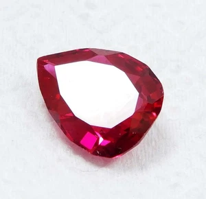 Natural Enhanced EGL Certified Pear Cut Blood Top Red Ruby Gems 3.30 Carat - Picture 1 of 5