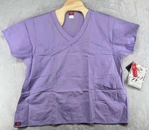 Dickies Scrub Top Elements Classic Fit Modern Style Purple Women's 2XL 26x28 NWT - Picture 1 of 6