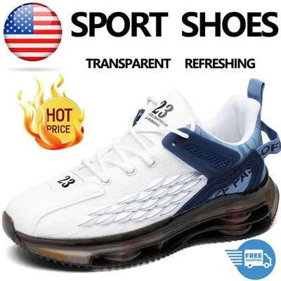 Mens Outdoor Running Walking Tennis Casual Athletic Sneaker Non-slip Fashionable - Image 1 of 4
