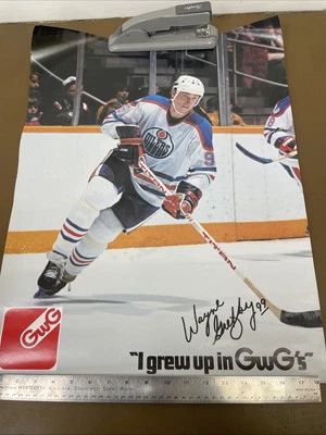Rare Wayne Gretzky Vintage Edmonton Oilers Grew Up GWG 1980s Advertising Poster - Image 1 of 3