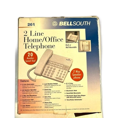 Brand New BellSouth Home Office 261 Large Number * 2 Line Telephone - Image 1 of 4