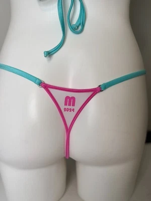 Wicked Weasel Microminimus 2024 Sheer White Birthday Thong Bikini Bottom Med - Image 1 of 3