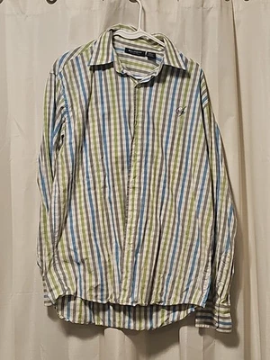 Camisa Southpole Vintage Para Hombre Grande Rayas Abotonada Manga Corta Hip Hop Y2K Foto 1 de 4