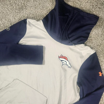 Denver Broncos Sweater Womens Small Under Armour NFL Combine Authentic UA Funnel - Image 1 of 4