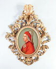⚜️ Bild Bernardo Celentano 1850 Dante Alighieri Malerei Rahmen Blatt Gold