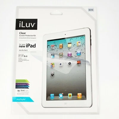 iLuv iPad Clear Screen Protector Kit for iPad2 myStyle iCC1197 - Image 1 of 4