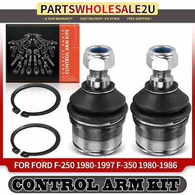 2Pcs Front LH & RH Lower Ball Joint for Ford F-250 1980-1997 F-350 1980-1986 4WD - Image 1 of 4