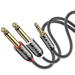 J&D 3.5Mm 1/8 Inch TRS Male to Dual 6.35Mm 1/4 Inch TS Male Mono Stereo Y-Cable - Picture 1 of 12
