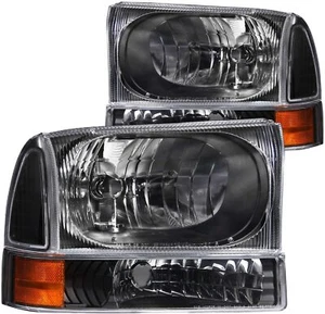ANZO USA USA 111080 Ford Black with Corner Amber Headlight  or 00-04 Excursion - Picture 1 of 4