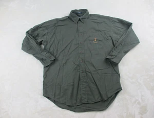 Camicia Chaps Ralph Lauren uomo grande verde con bottoni manica lunga stemma casual - Foto 1 di 9