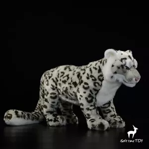 Simulazione peluche leopardo neve giocattolo 50 cm imbottito animale neve leopardo cuscino bambola - Foto 1 di 8