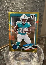 De’Von Achane 2023 Panini Donruss RATED ROOKIE Press Proof GOLD /50 RC Dolphins