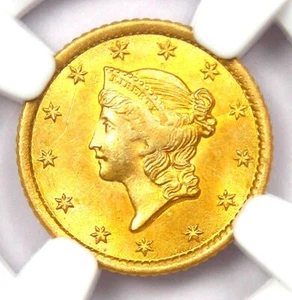 1852-O Liberty Gold Dollar New Orleans G$1 - NGC Uncirculated Details (UNC MS) - Picture 1 of 6