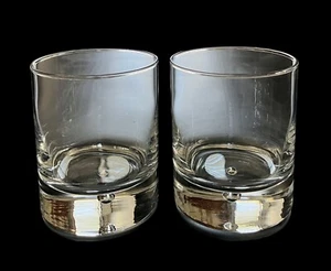 Set Of 2 Kosta Boda Pippi 10 oz Flat Tumbler 3-7/8” Controlled Bubble Excellent - Picture 1 of 9