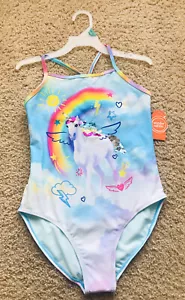 Costume intero Wonder Nation unicorno arcobaleno paillettes per bambina taglia L 10-12 - Foto 1 di 6