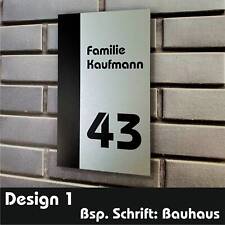 -- Hausnummer Hausnummernschild Edelstahl Design Modern anthrazit schwarz