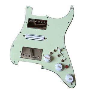 Mint Green HSH Guitar Multi Functions Loaded Prewired Pickguard For Fender Strat