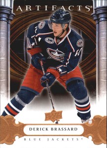 2009-10 Artifacts Blue Jackets Hockey Card #48 Derick Brassard