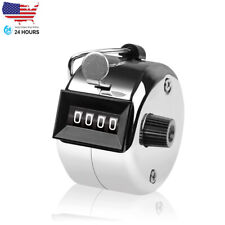 4 Digit Number Dual Clicker Golf Hand Tally Counter Metal Handy Convenient NEW