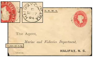 CANADA LIGHTHOUSE KEEPER PSE SEP 1894 CANSO DEN8I - Imagen 1 de 4