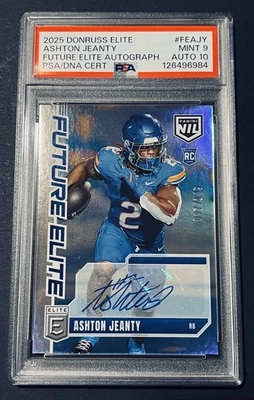 2025 Donruss Elite #FE-AJY ASHTON JEANTY Future Elite /149 PSA 9 🔥 AUTO 10 🔥 - Изображение 1 из 3
