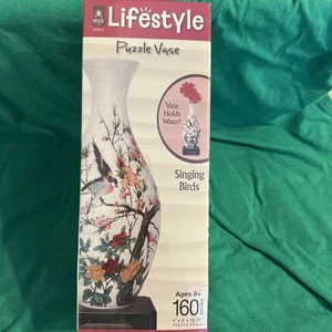 New Sealed 3D Puzzle Vase Singing Birds 160 Pieces Lifestyle Usable Flower Vase - Picture 1 of 4